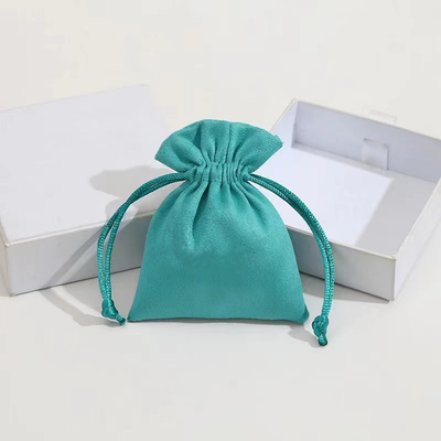 आभूषण के लिए कैंडी रंग Drawstring आभूषण पाउच छोटे मखमली बैग